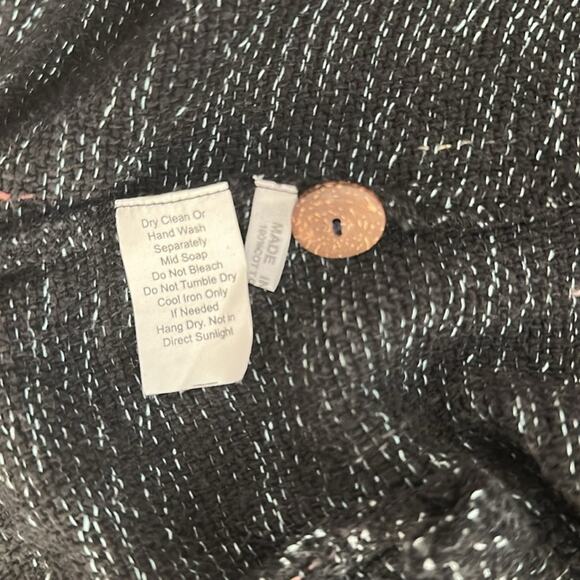 Yasuko Kurisaka Hand Woven Japanese Cropped Jacket Pit to Pit 25.5” - Picture 7 of 8